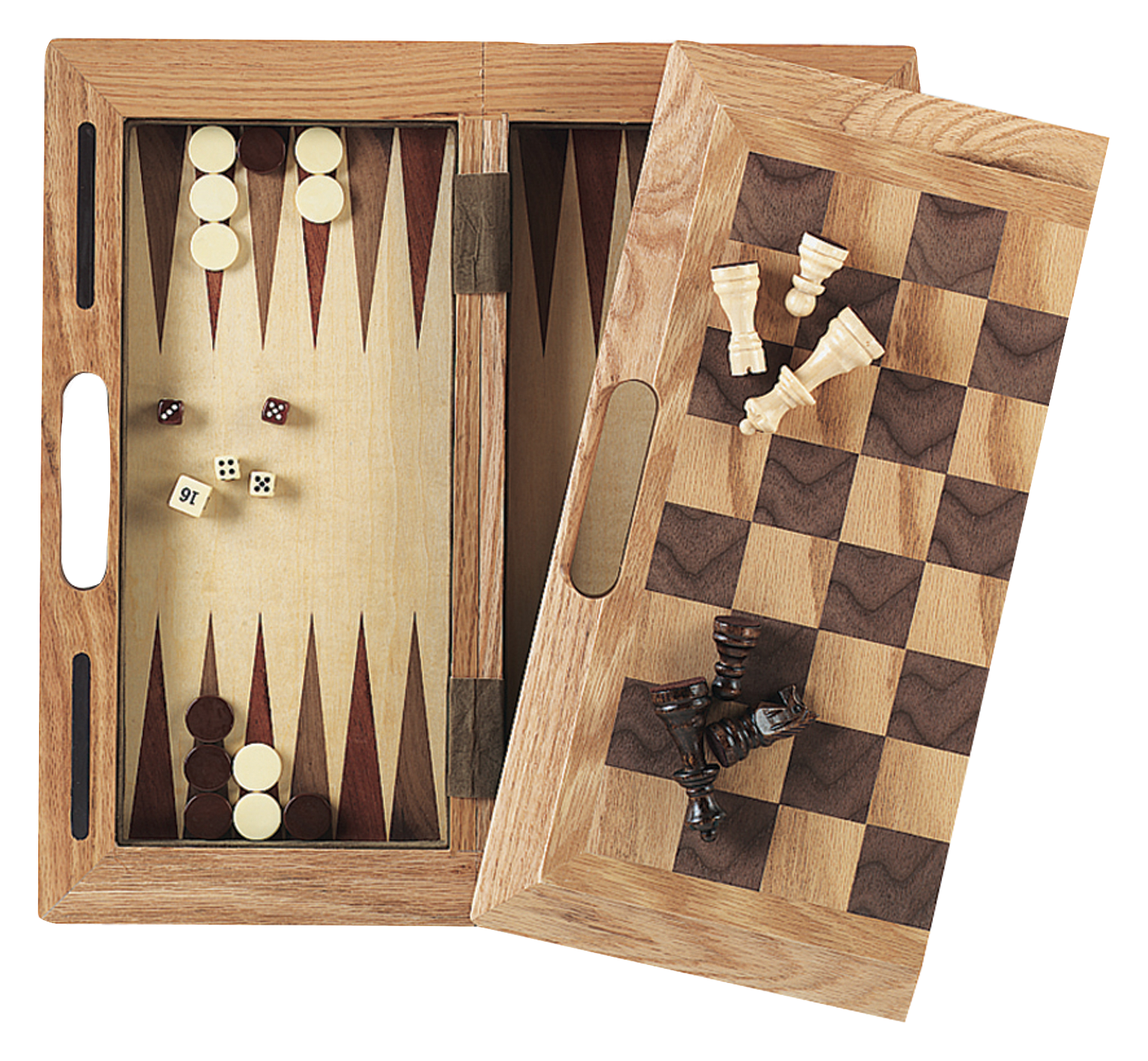 GLD Products Mainstreet Classics 3-in-1 Wood Chess, Checkers, and ...